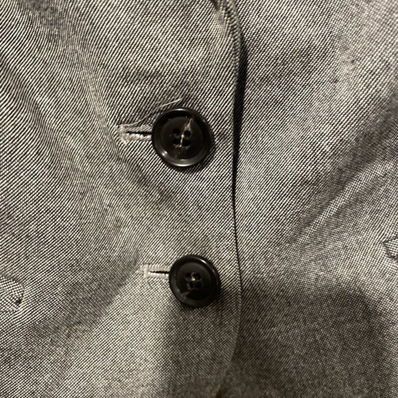 H&M Women's 4 Gray Patch Elbow Two Button Blazer Career Business Casual Pockets - Picture 7 of 10